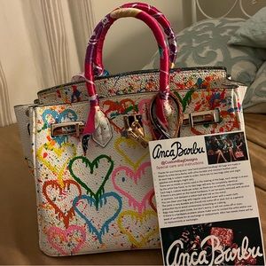 Brand New Graffiti Hearts Anca Barbu Handbag